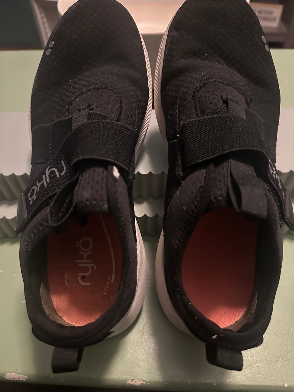 Ryka Womens Slip-On Athletic Sneakers in Black